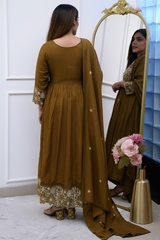 Black Kurta Set with Printed Dupatta