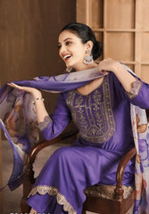 Royal Blue Embroidered Kurta Set