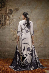 White Printed Kurta Set with Dupatta