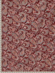 Dusty Rose Kurta Set with Floral Print Dupatta