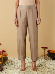 Powder Blue Silk Kurta Set with Embroidered Dupatta