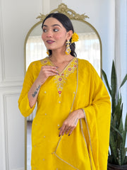 Teal Blue Embroidered Kurta Set