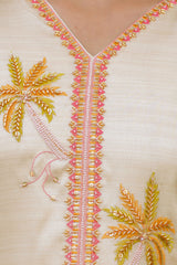 Red Anarkali Kurta Set with Gold Embroidery