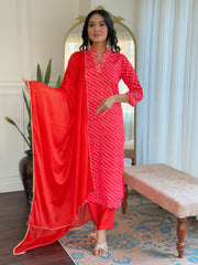 Navy Blue Striped Kurta Set